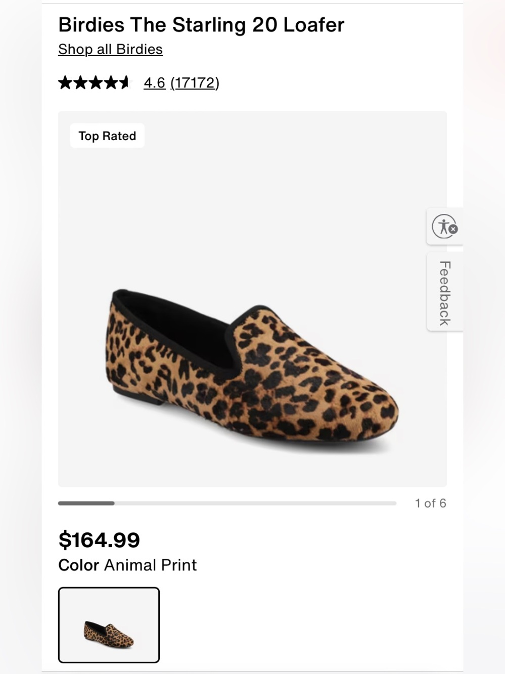 Birdies The Starling Loafer Dyed Calf Hair in Leopard Print Size 7.5 - Picture 13 of 14